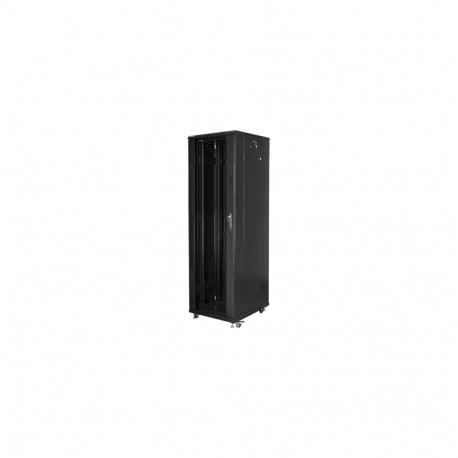 Lanberg 19" vabaltseisev 42U/600x1000 (komplektis) võrguksega lCD V2 FF01-6042-23BL must serverikapp