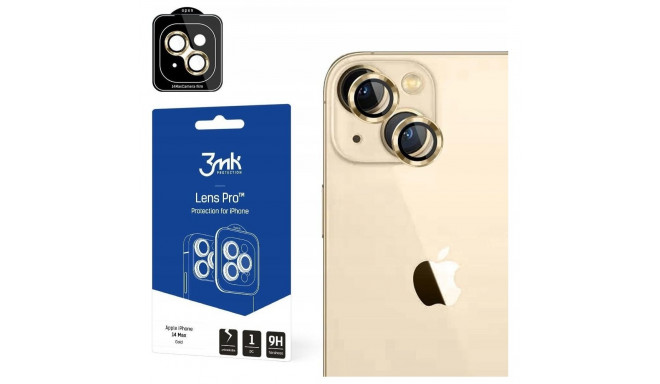3MK Hybrid Glass kaamera objektiivi jaoks 3MK Lens Protection Pro Apple iPhone 14 Plus kuld