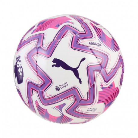 PIłka nożna Puma Orbita Mini Premier League biało-fioletowo-różowa 84721 01  Mini