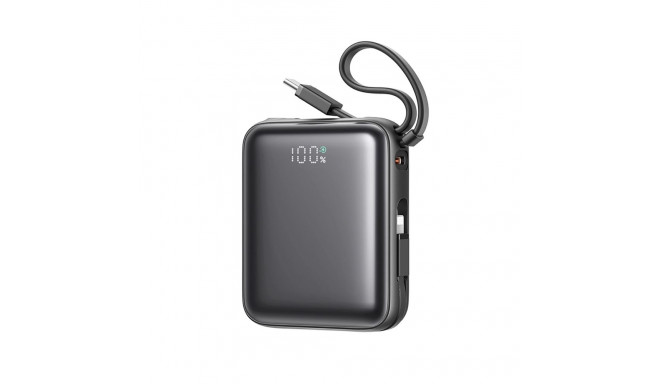 Joyroom JR-PBF27 10000mAh 22.5W Powerbank with Built-in USB-C and Lightning Cables - Black