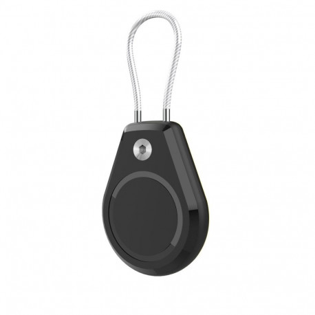 Apple AirTag Case Waterproof with Steel Cable - Black