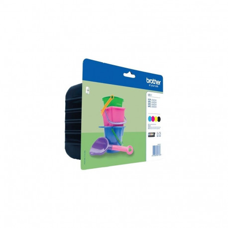 Brother tindikassettide komplekt LC-221BK + LC-221C + LC-221M + LC-221Y blisterpakendis
