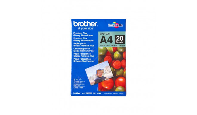 BROTHER BP71GA4 fotopaber A4 20BL 260g/m² MFC-6490CW DCP-375CW 6890CDW jaoks