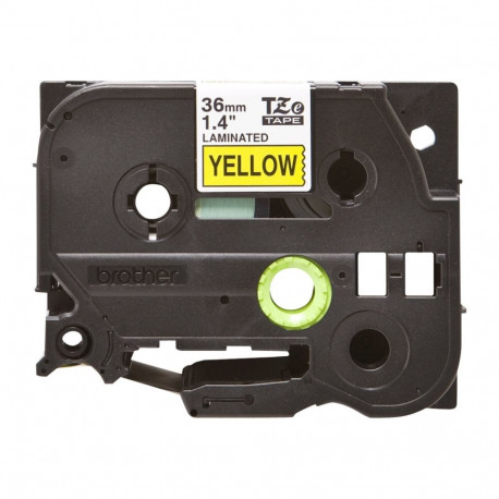 BROTHER TZE661 teipkassett 36mm8m kollane/must P-touch 550 3600 9200PC 9200DX 9400 9500PC 9600 9700P