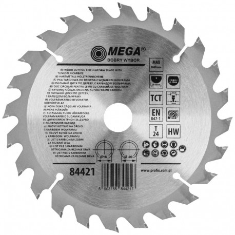 saeketassaag puidule 160*24t*20/16mm