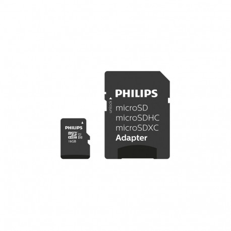 Philips microSDHC-mälukaart 16GB class 10/UHS 1 + adapter