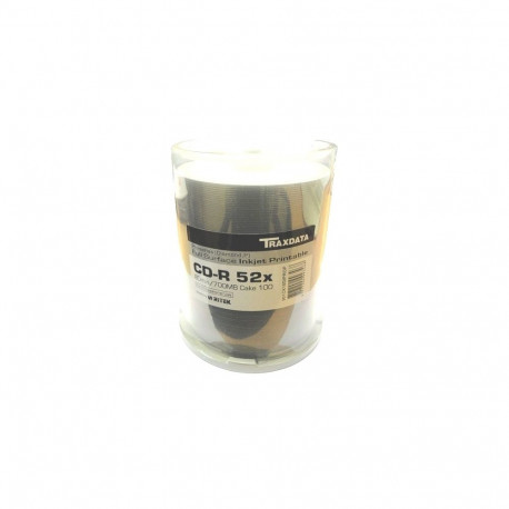 Traxdata CD toorik CD-R 700MB 52x Pro HD Glossy Inkjet Print 100tk (901CK10DIGPRO)