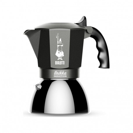 Bialetti Brikka Induction 4TZ must/hõbedane