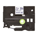 BROTHER TZEFA3 tekstiililint 12mm 3m valge sinine mitte lamineeritud