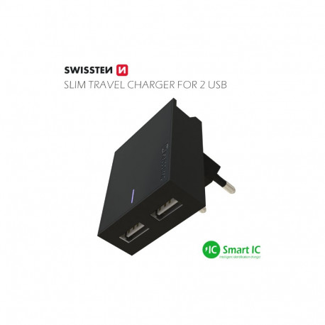 Swissten Premium Travel Charger 2x USB 3А / 15W