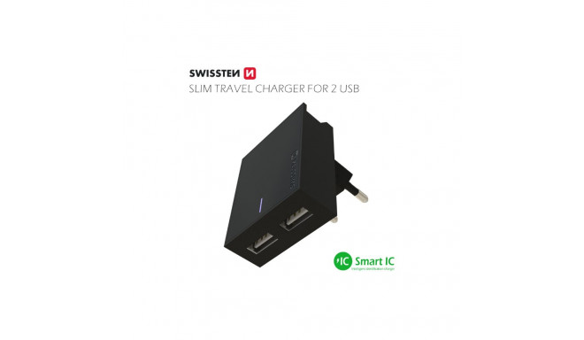 Swissten Premium Travel Charger 2x USB 3А / 15W