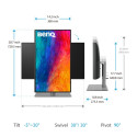 BenQ 27W LED MONITOR PD2725U DARK GREY