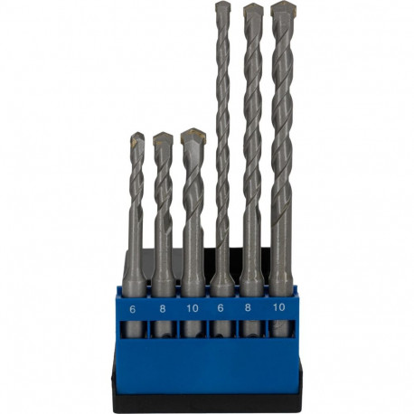 Betoonipuurid SDS+, 6-osaline komplekt, 6,8,10*110mm: 6,8,10*160mm