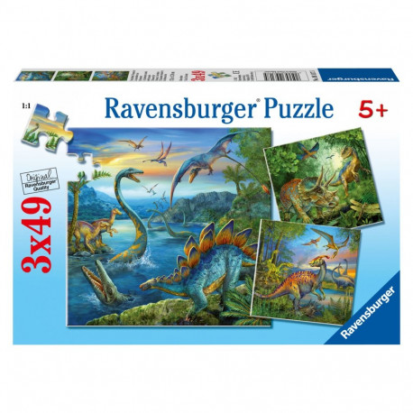 Ravensburger puzzle Dinosaurused 3x49pcs