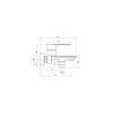 MIXER FOR BATH WITH HEAD METAL GREY