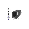 Qoltec 53775 uninterruptible power supply (UPS) Line-Interactive 1.2 kVA 720 W 4 AC outlet(s)