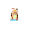 Fisher-Price Snuggly Snacky Capybara Plush Baby Sensory Toy with Teether &amp; Rattle for Newbor