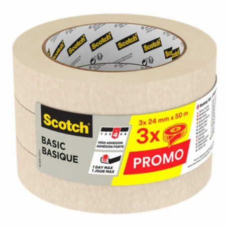 3x1 Scotch Abdeckband Basic 24mmx50m, beige 2010/24