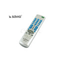 Savio RC-02 Universal Remote Control TV / DVD / SAT / DVB / AMP / VCR / 8 in 1 / Silver