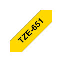 Brother TZe-651 lamineeritud teip must kollasel TZe 8 m 2,4 cm