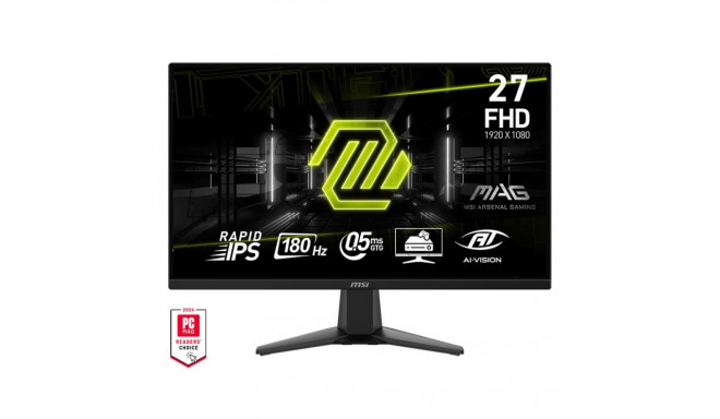LCD Monitor|MSI|MAG 275F|27"|Gaming|Tilt|Matte|Panel IPS|1920x1080|16:9|180Hz|0.5 ms|Colour Black|MA