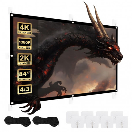 Maclean projektoriekraan, 84", 175x131cm, 25mm 4:3 ääris, pingutuskonksud, MC-166
