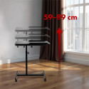Maclean mobiilne laud/sülearvuti alus, must, kõrguse reguleerimine 59-89cm, max 30kg, MC-121 B
