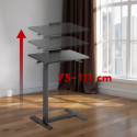 Maclean mobiilne laud/sülearvutialus, must, kõrguse reguleerimine 76-109cm, max 30kg, MC-120 B