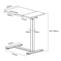 Maclean mobiilne laud/sülearvutialus, must, kõrguse reguleerimine 76-109cm, max 30kg, MC-120 B