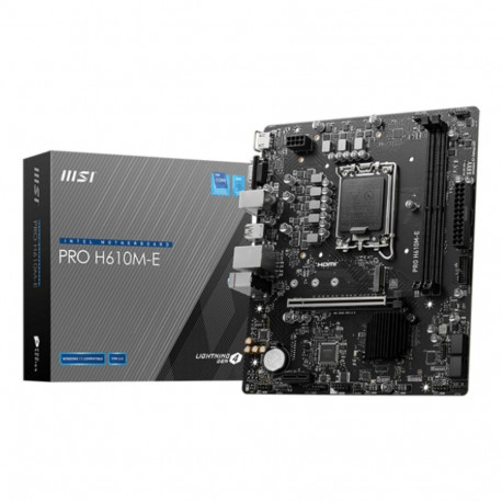 MSI emaplaat PRO H610M-E Intel H610 LGA 1700 micro ATX