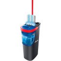 Vileda H2PrO flat mop set, floor mop black/red, with two-tank system