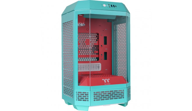Thermaltake The Tower 250, tower case mint/berry, tempered glass