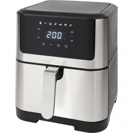 Heißluftfritteuse PC-FR 1269 H (edelstahl/schwarz, 1.800 Watt, Korb 8 Liter)
