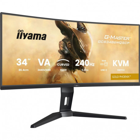 G-Master GCB3486WQSCP-B1 GOLD PHOENIX (86.4 cm (34 Zoll), schwarz, WQHD, Curved, VA, Free-Sync Premi