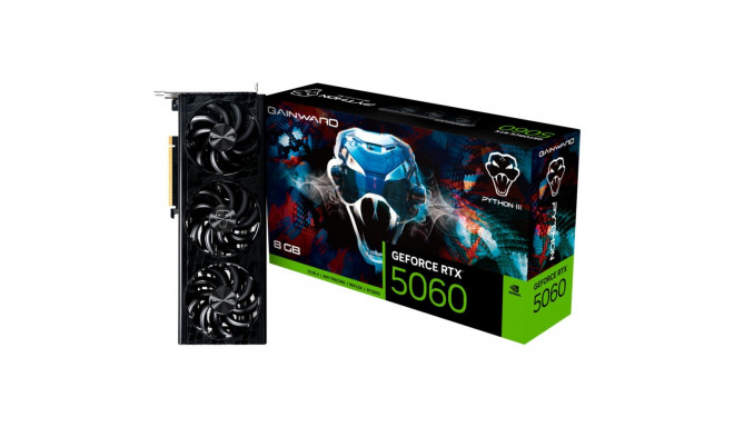 Gainward GeForce RTX 5060 Python III 8GB, graphics card DLSS 4, 3x DisplayPort, 1x HDMI 2.1