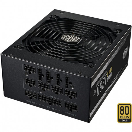 Cooler Master MWE 1250 V2 Black, PC power supply black, 1x 12-pin high power GPU, 3x PCIe, cable man