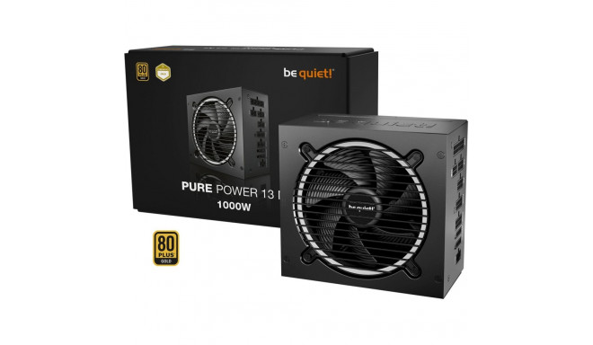be quiet! Pure Power 13 M 1000W, PC power supply black, 1x 12-pin high power GPU, 4x PCIe, cable man