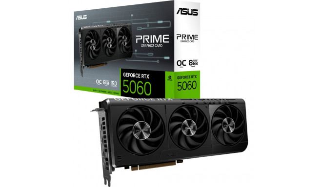 ASUS GeForce RTX 5060 PRIME OC 8GB, graphics card DLSS 4, 3x DisplayPort, 1x HDMI 2.1