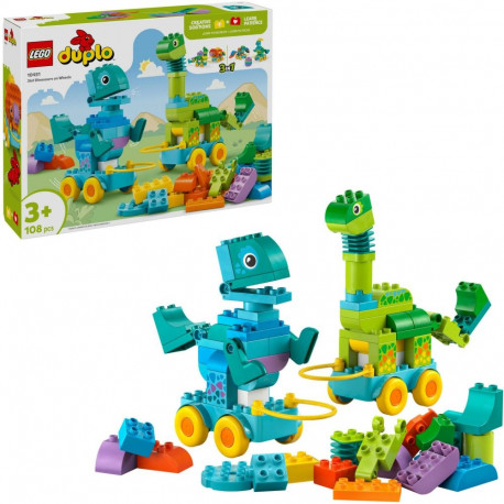 DUPLO mängukomplekt 10451 Town 3-ühes ratastega dinosaurused