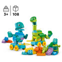 LEGO 10451 DUPLO Town Dinosaurs on Wheels 3-in-1 Set, Construction Toy