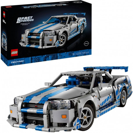 LEGO 42210 Technic 2 Fast 2 Furious Nissan Skyline GT-R(R34) Racer, Construction Toy