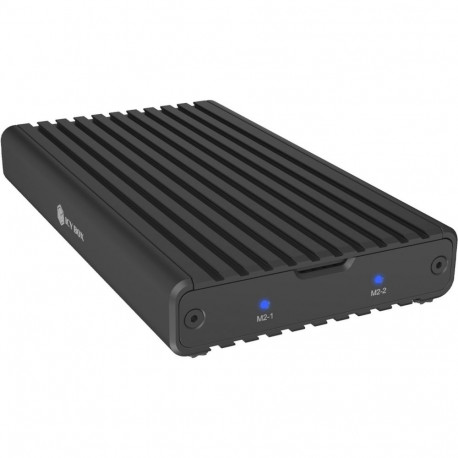 IB-2817M-C32  (schwarz, 2 Bay Gehäuse für M.2 NVMe via USB 3.2 Gen 2x2 Type-C)