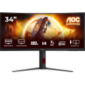 AOC CU34G4, gaming monitor - 34 - black (matt), WQHD, Fast-VA, Curved, Adaptive-Sync, AMD FreeSync P