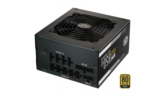 Cooler Master MWE 850 V2 Black, PC power supply black, 1x 12-pin high power GPU, 4x PCIe, cable mana