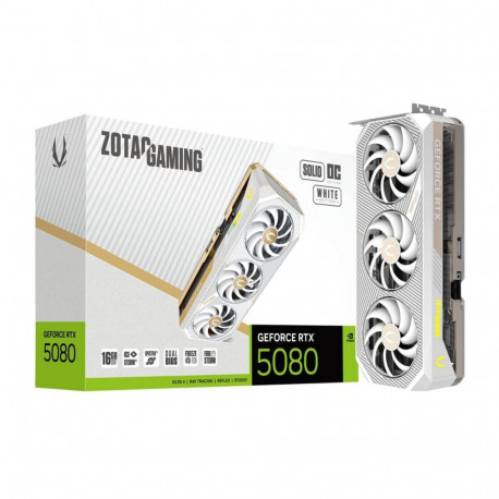 Zotac GeForce RTX 5080 SOLID OC White Edition (DLSS 4, 3x DisplayPort, 1x HDMI 2.1)