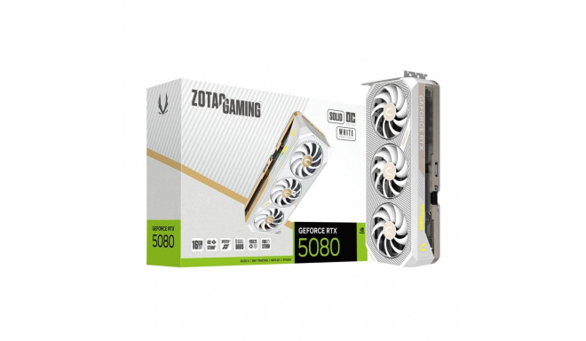 Zotac GeForce RTX 5080 SOLID OC White Edition (DLSS 4, 3x DisplayPort, 1x HDMI 2.1)