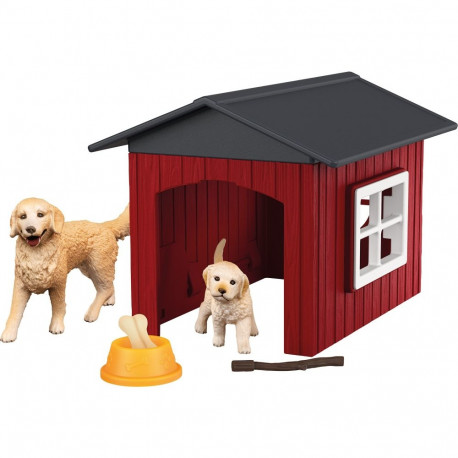 Farm World Hundehütte mit Goldenretrievern