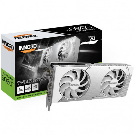 GeForce graafikakaart RTX 5060 Ti TWIN X2 OC 8GB (DLSS 4, 3x DisplayPort, 1x HDMI 2.1), valge