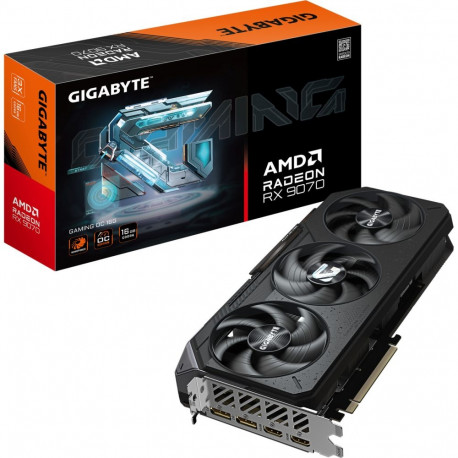 Radeon videokaart RX 9070 mänguri ülekiirendatud RDNA4 GDDR6 3x DisplayPort 1x HDMI, must