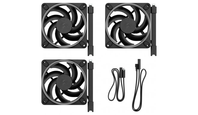 Fractal Design Fractal D. Momentum 12 RGB 3-pack Black (black, 120 mm)